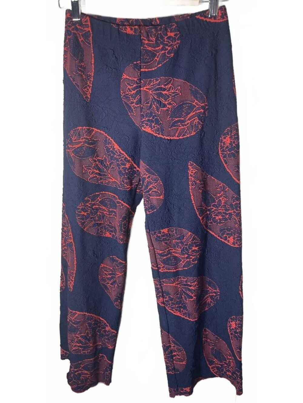 Haystacks Wide Leg Stretch Pants Womens Size Small Blue Orange Lounge Athleisure
